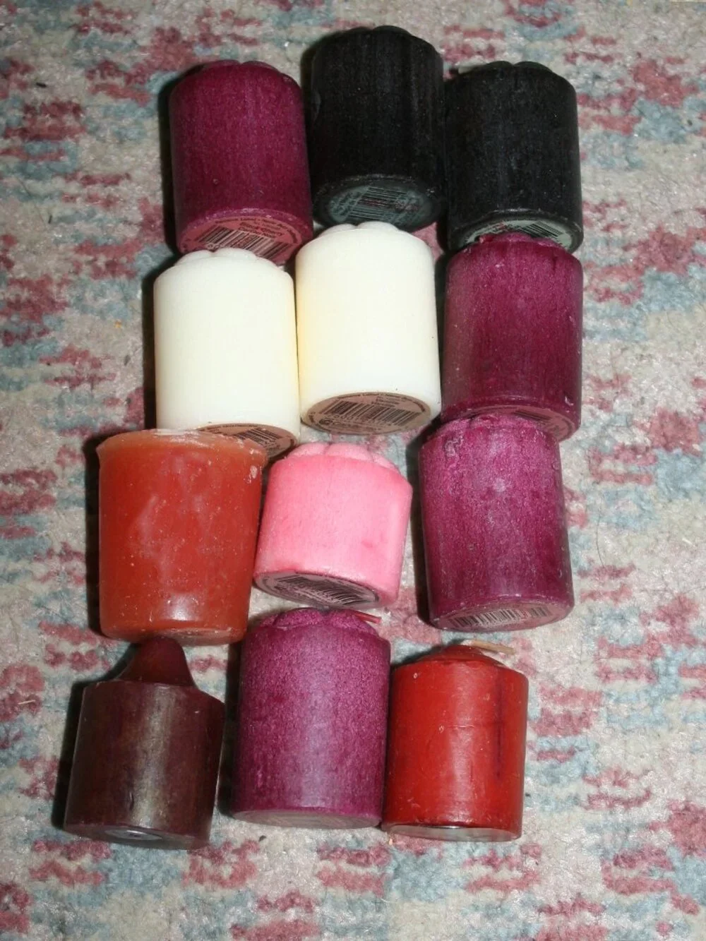 (12) Multi Color Highly Scent Disc.Paraffin Voltive Candle-Lite Early 2000s LT-5